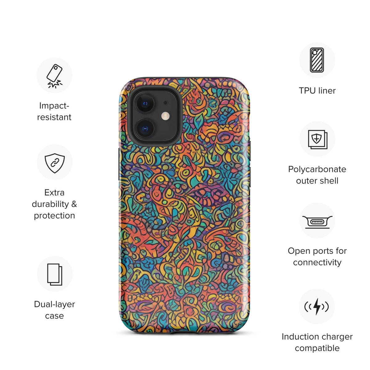 African Print Tough Case for iPhone® Funky African