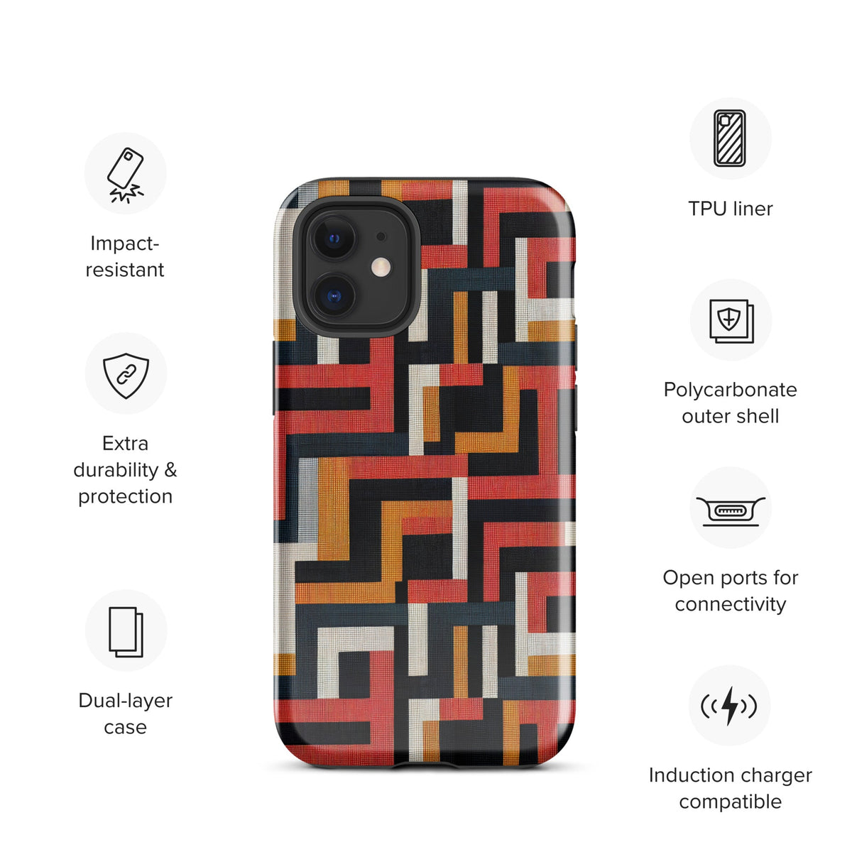 African Print Tough Case for iPhone® Funky African