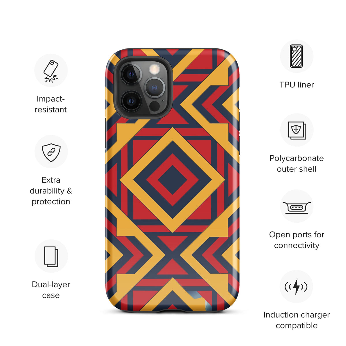 African Print Tough Case for iPhone® Funky African
