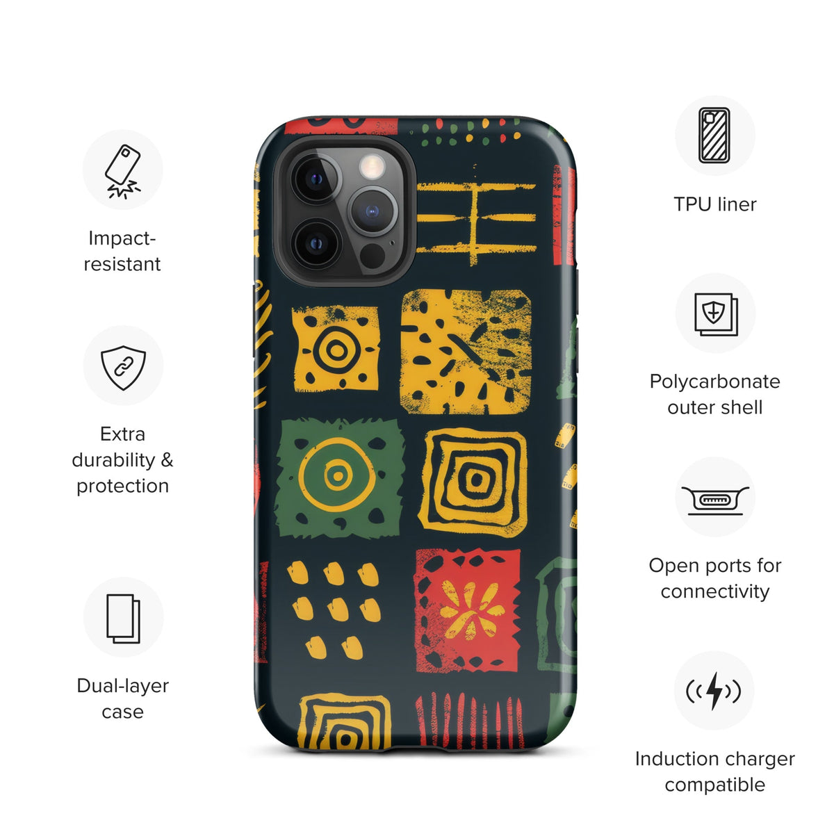 African Print Tough Case for iPhone® Funky African