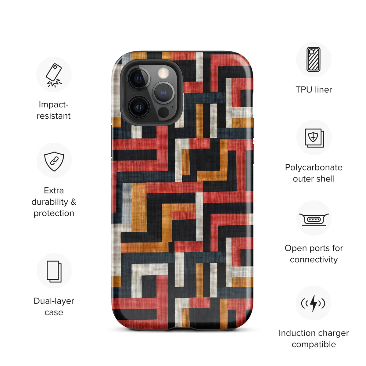 African Print Tough Case for iPhone® Funky African