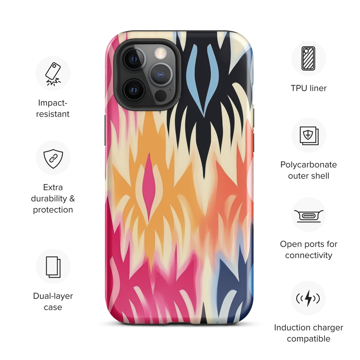 African Print Tough Case for iPhone® Funky African