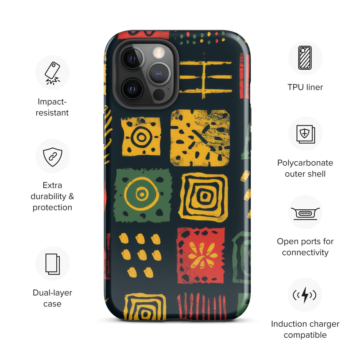 African Print Tough Case for iPhone® Funky African
