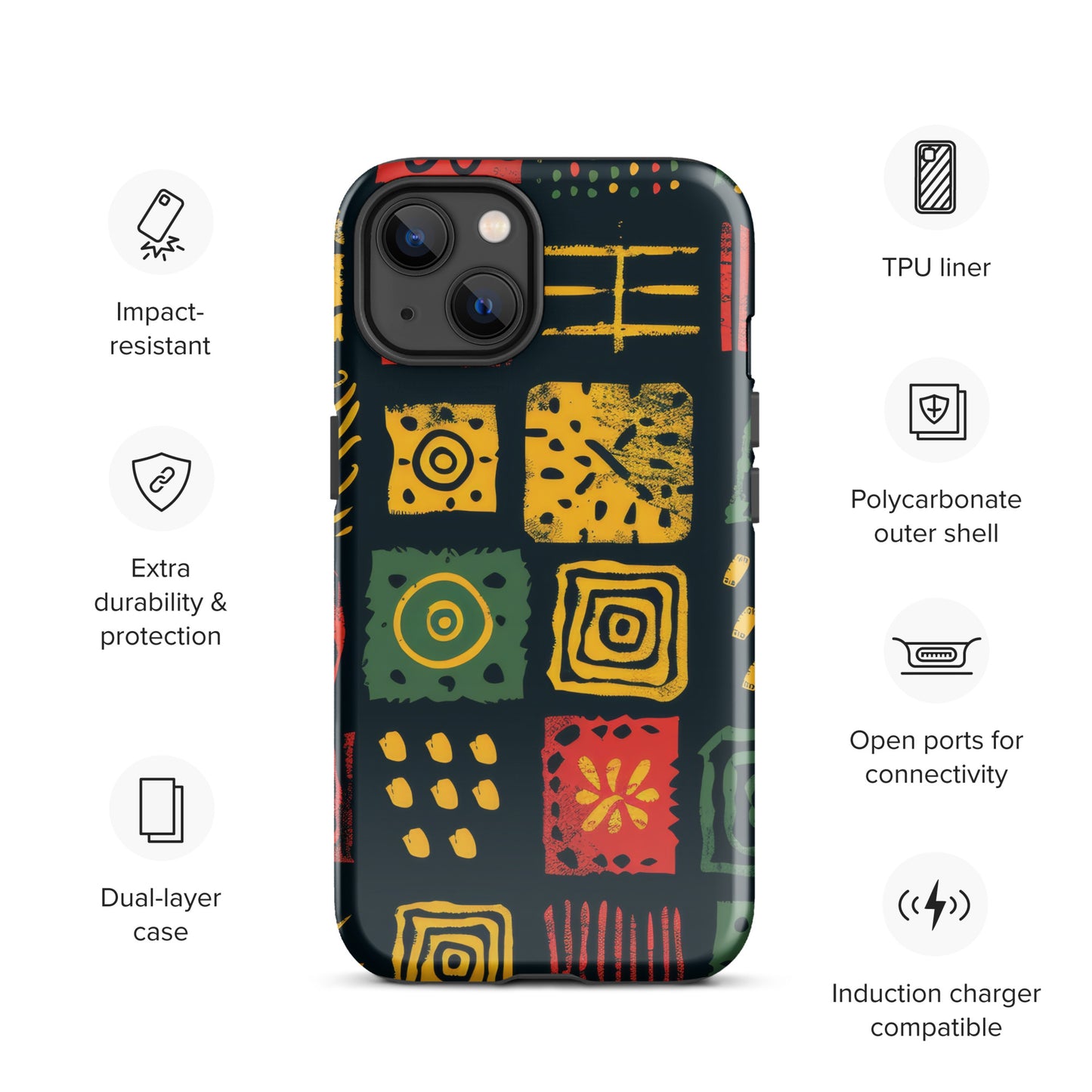 African Print Tough Case for iPhone®