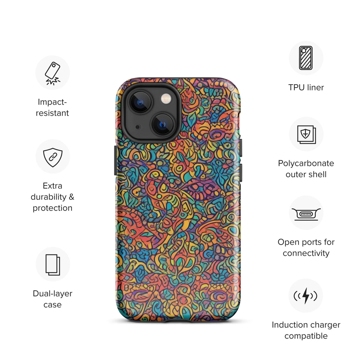 African Print Tough Case for iPhone® Funky African