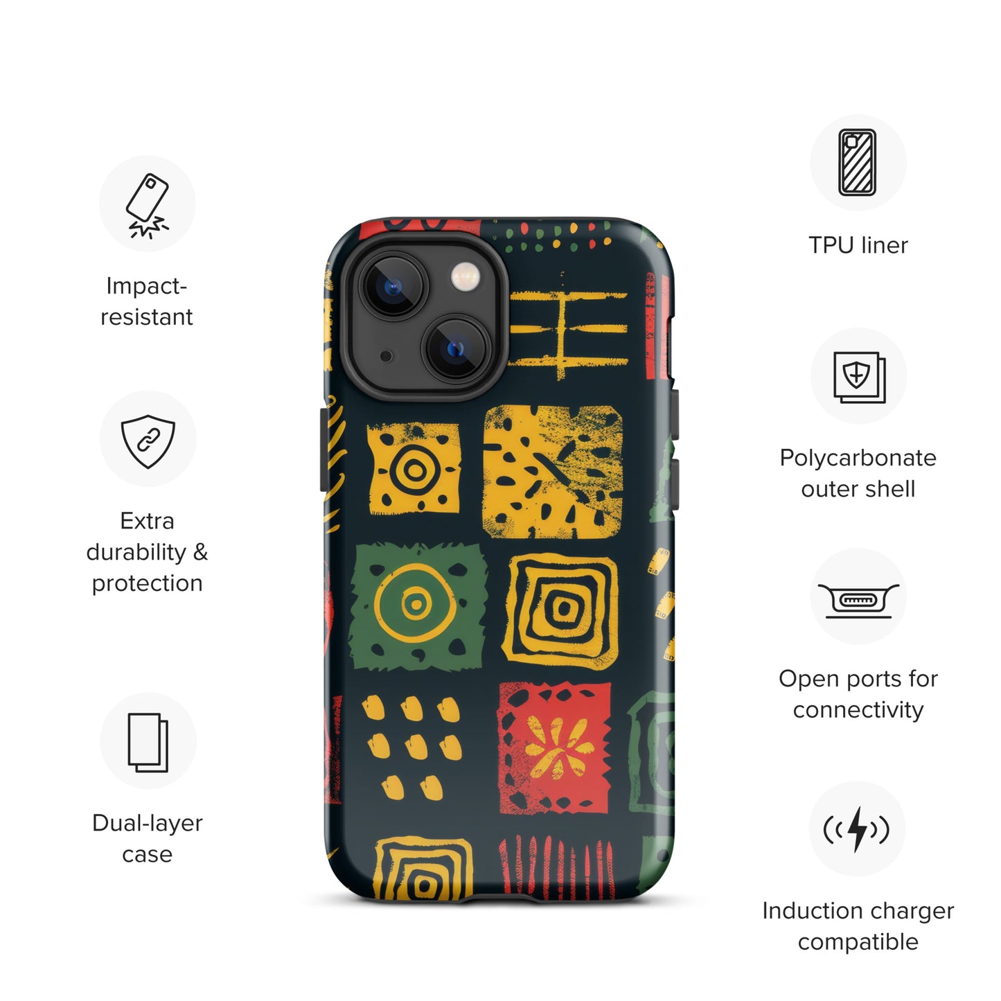 African Print Tough Case for iPhone®