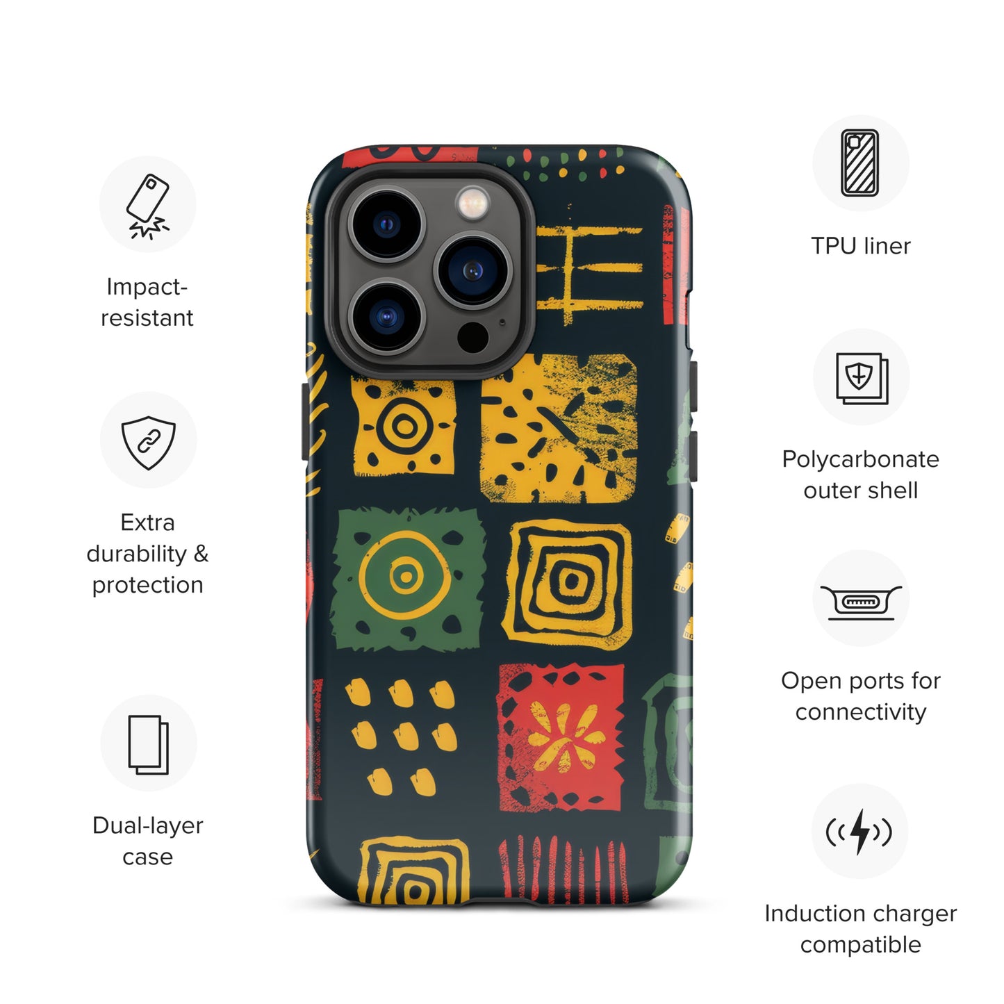 African Print Tough Case for iPhone®