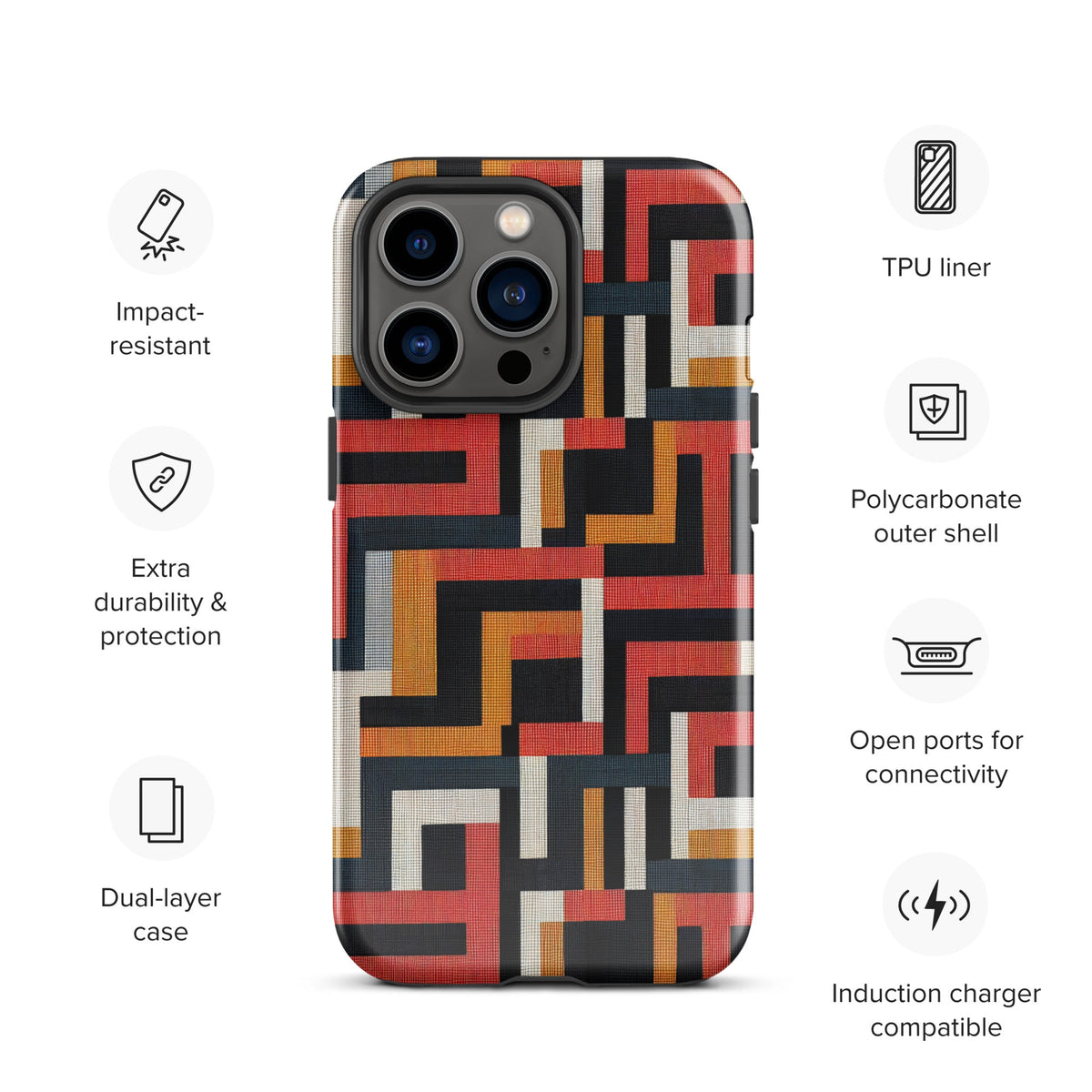 African Print Tough Case for iPhone® Funky African