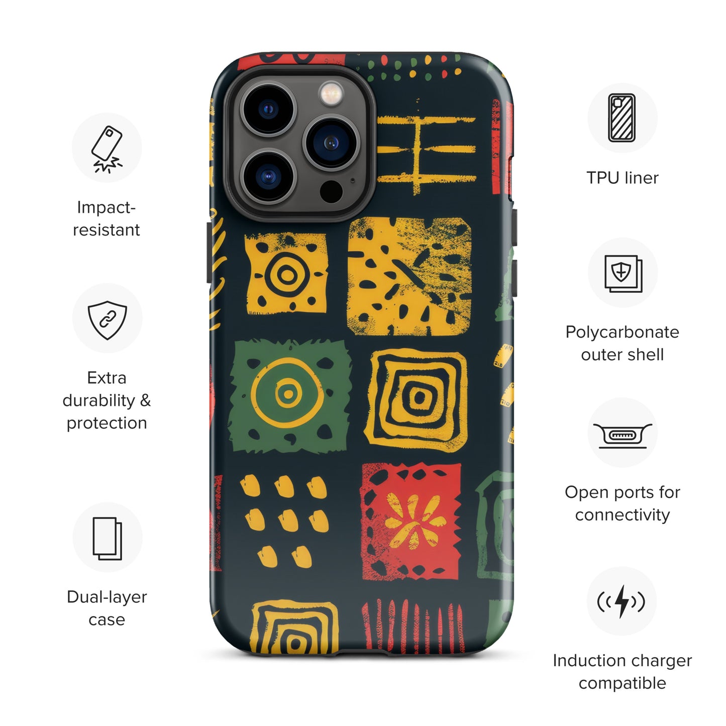 African Print Tough Case for iPhone®