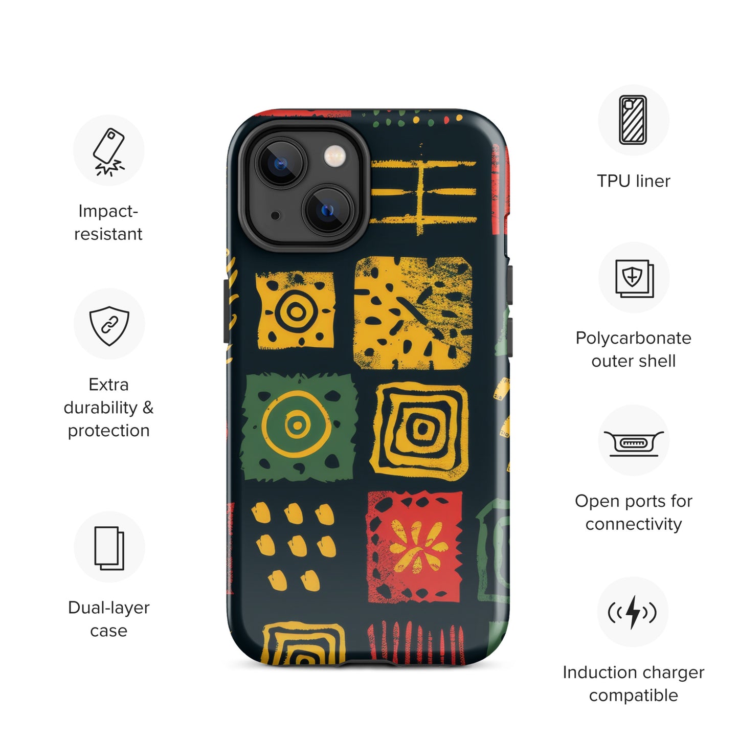 African Print Tough Case for iPhone®