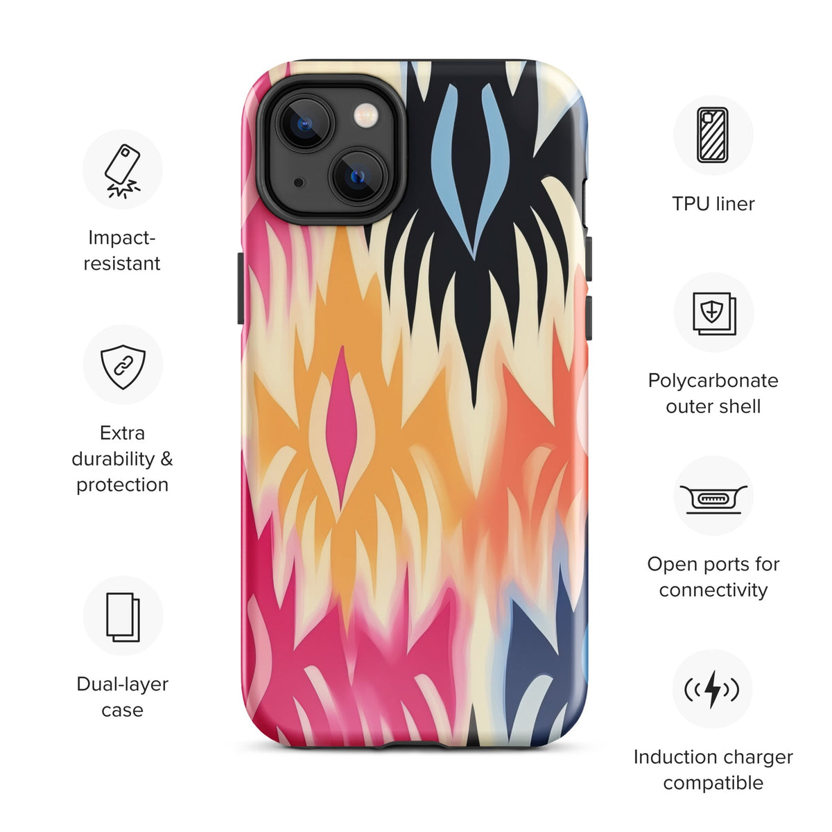 African Print Tough Case for iPhone® Funky African