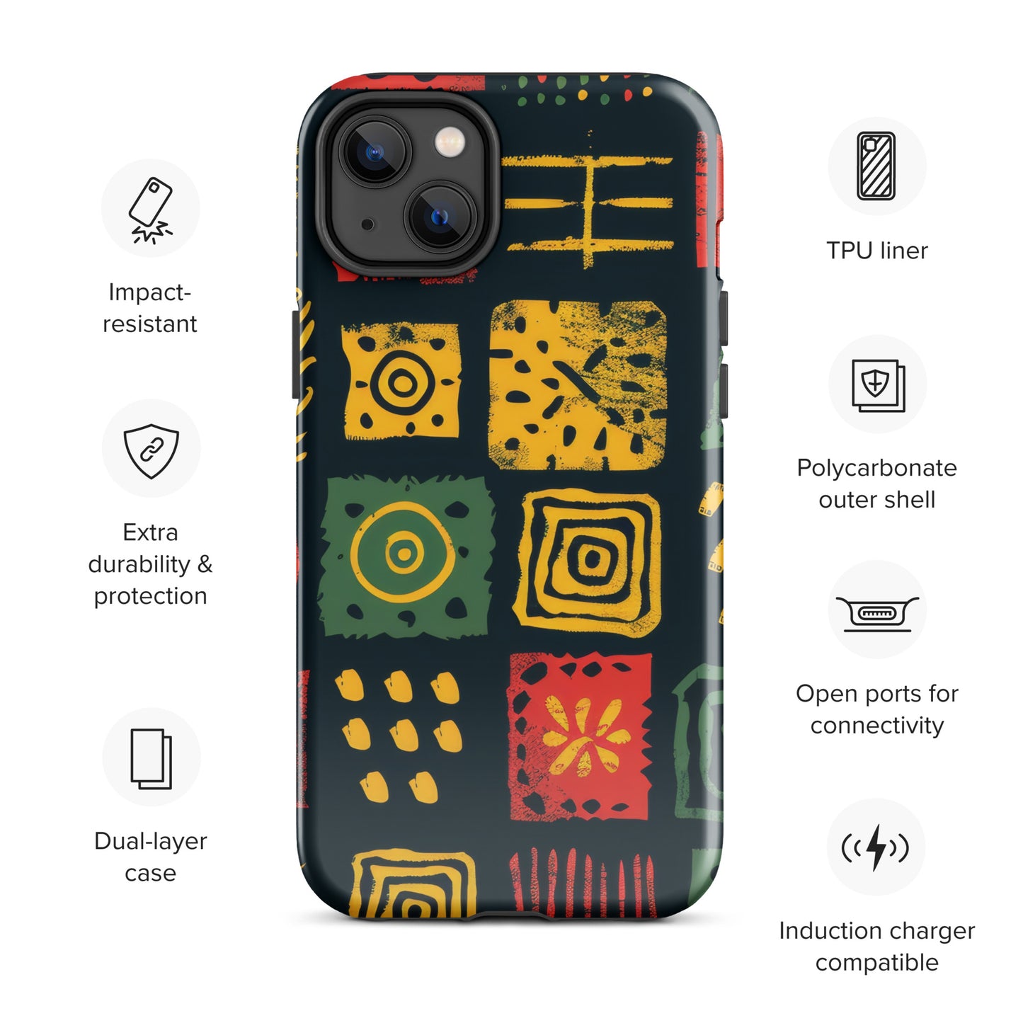 African Print Tough Case for iPhone®