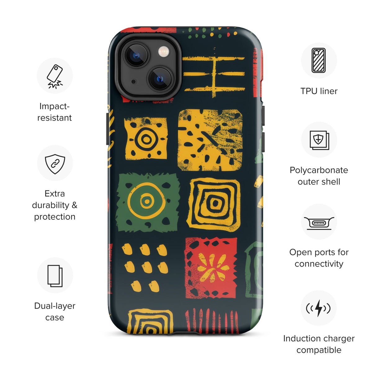 African Print Tough Case for iPhone® Funky African