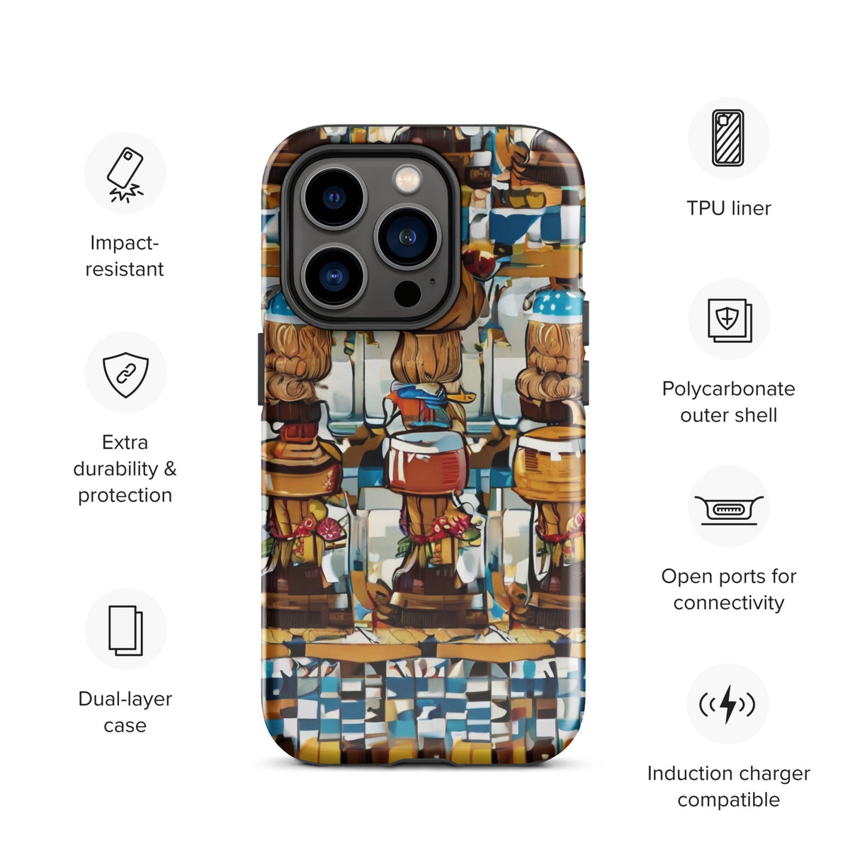 African Print Tough Case for iPhone® Funky African