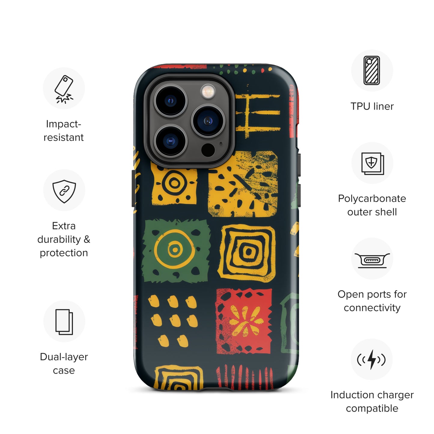 African Print Tough Case for iPhone®