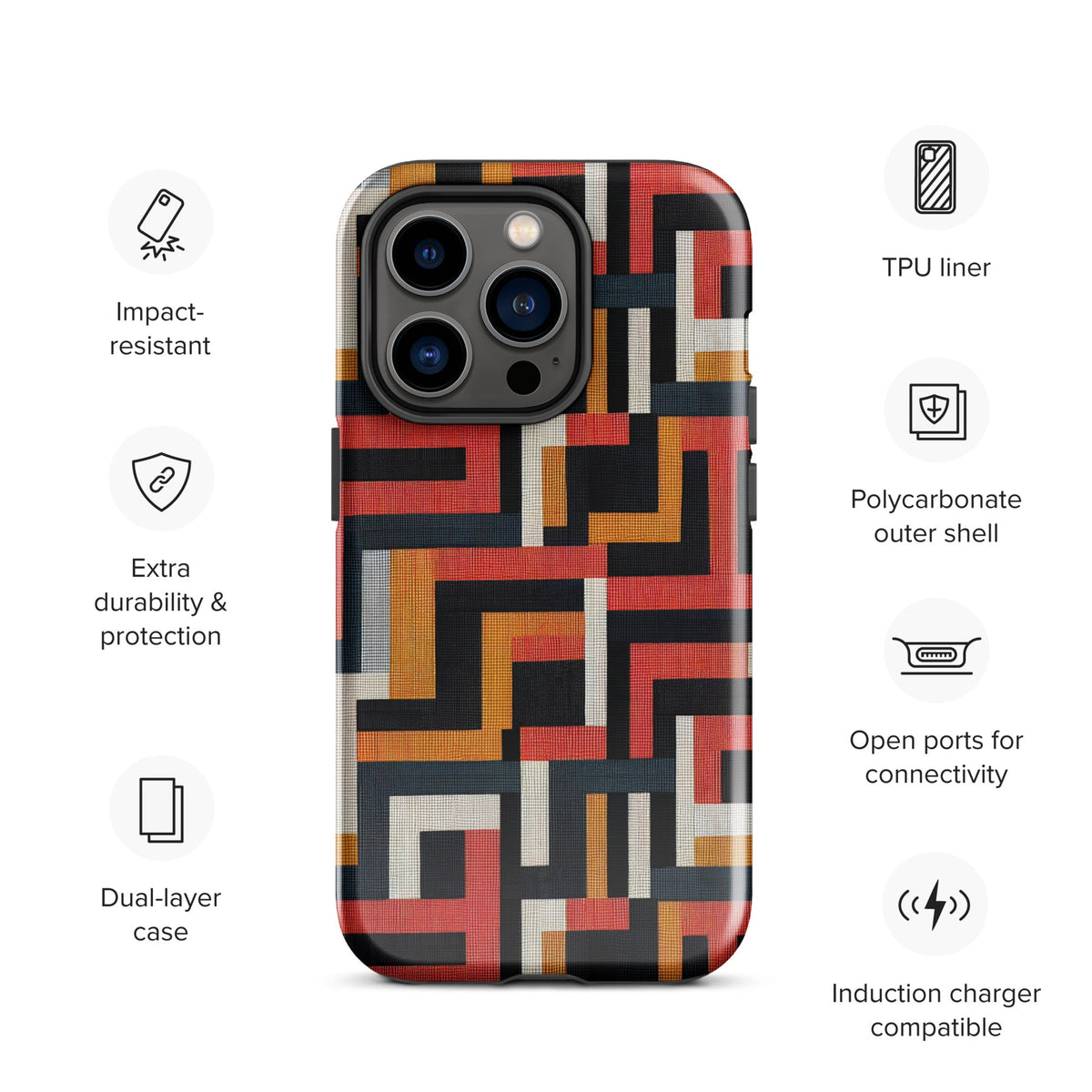 African Print Tough Case for iPhone® Funky African