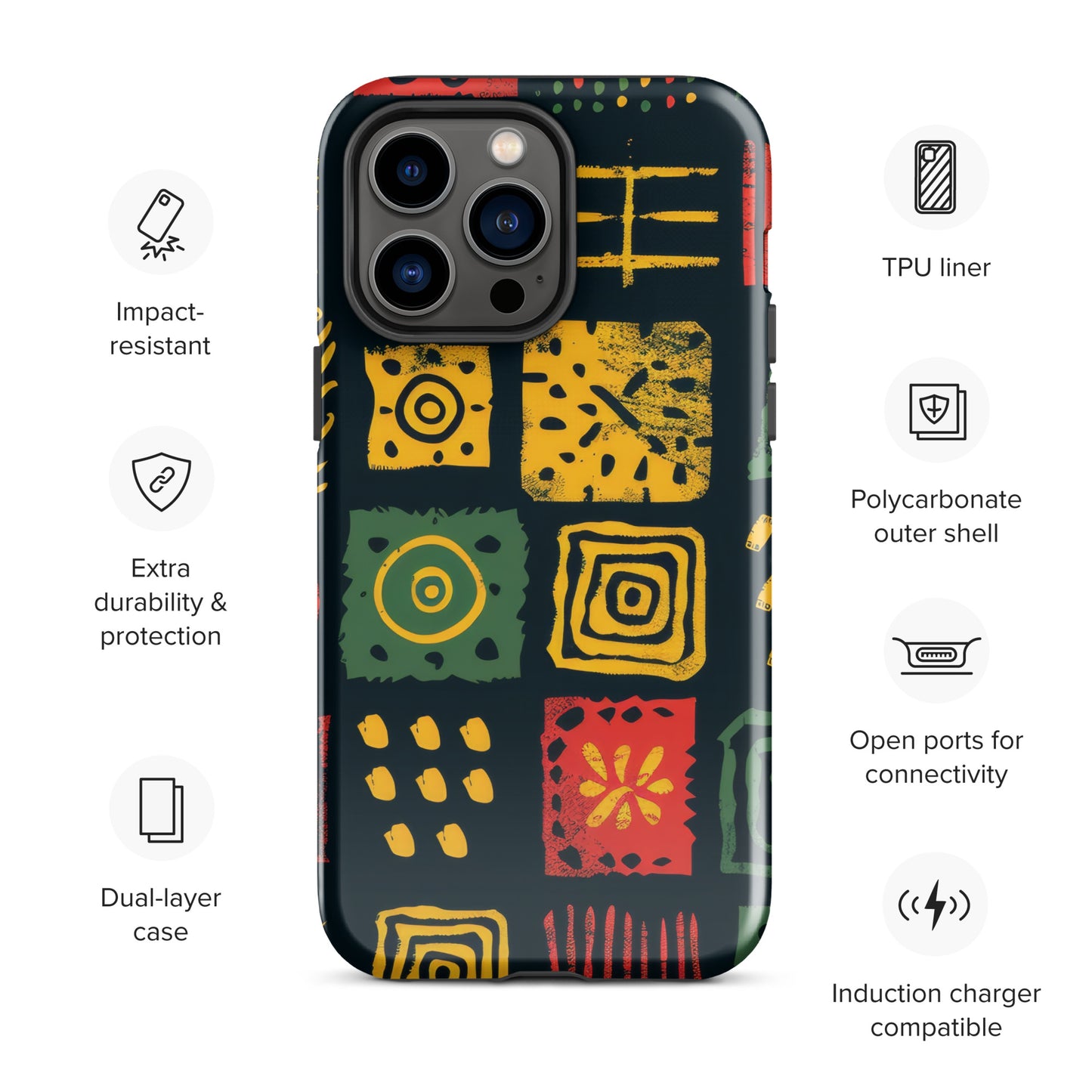 African Print Tough Case for iPhone®