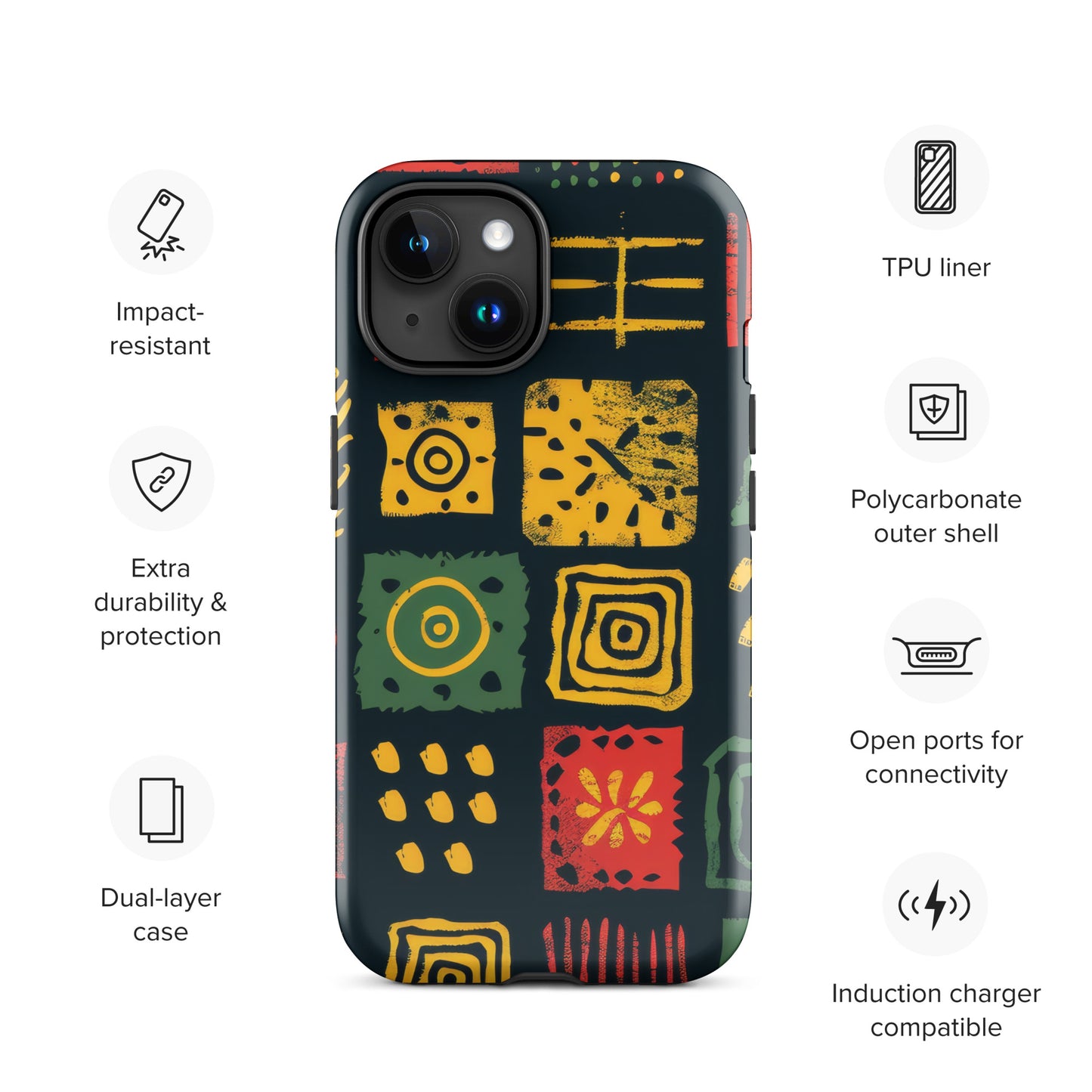 African Print Tough Case for iPhone®