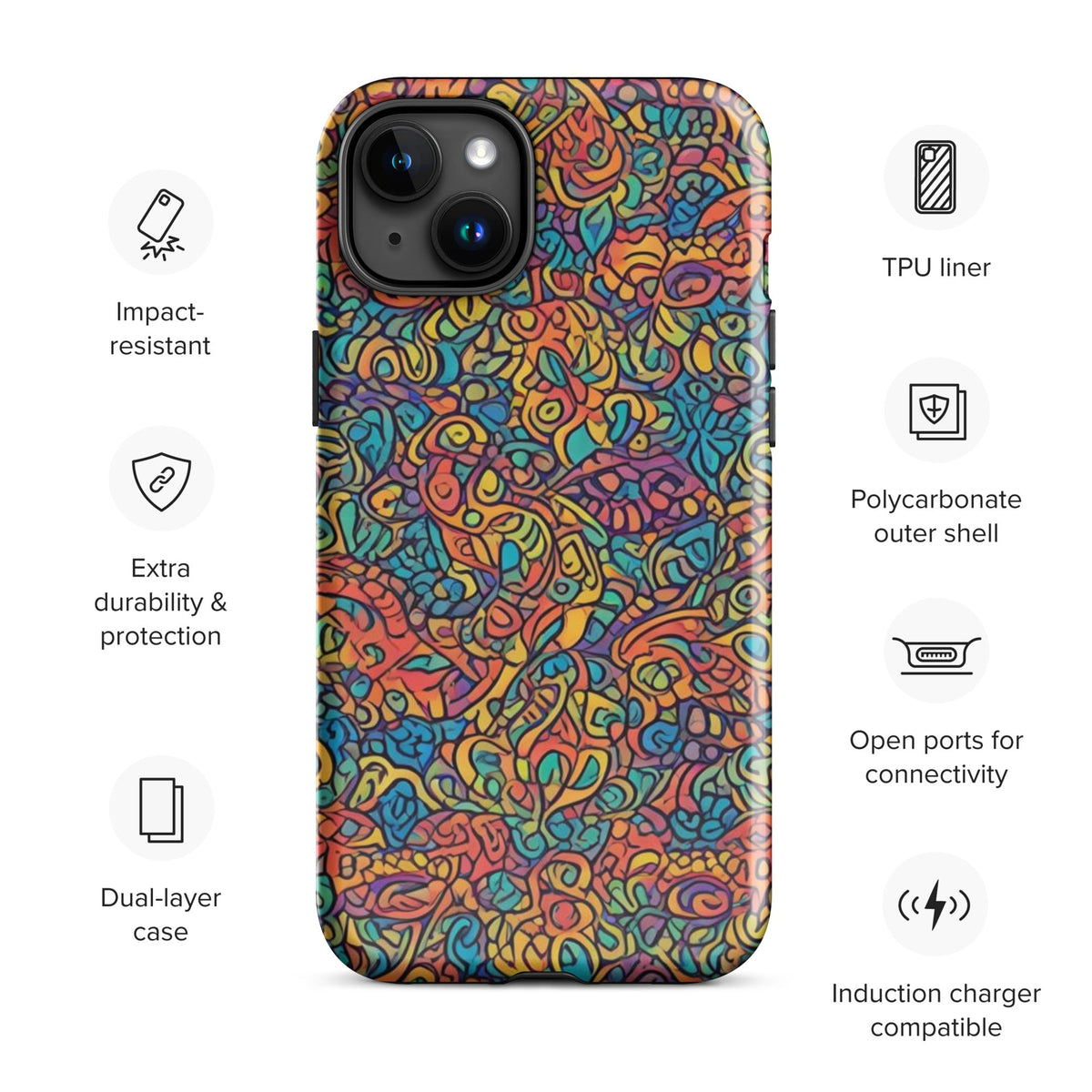 African Print Tough Case for iPhone® Funky African