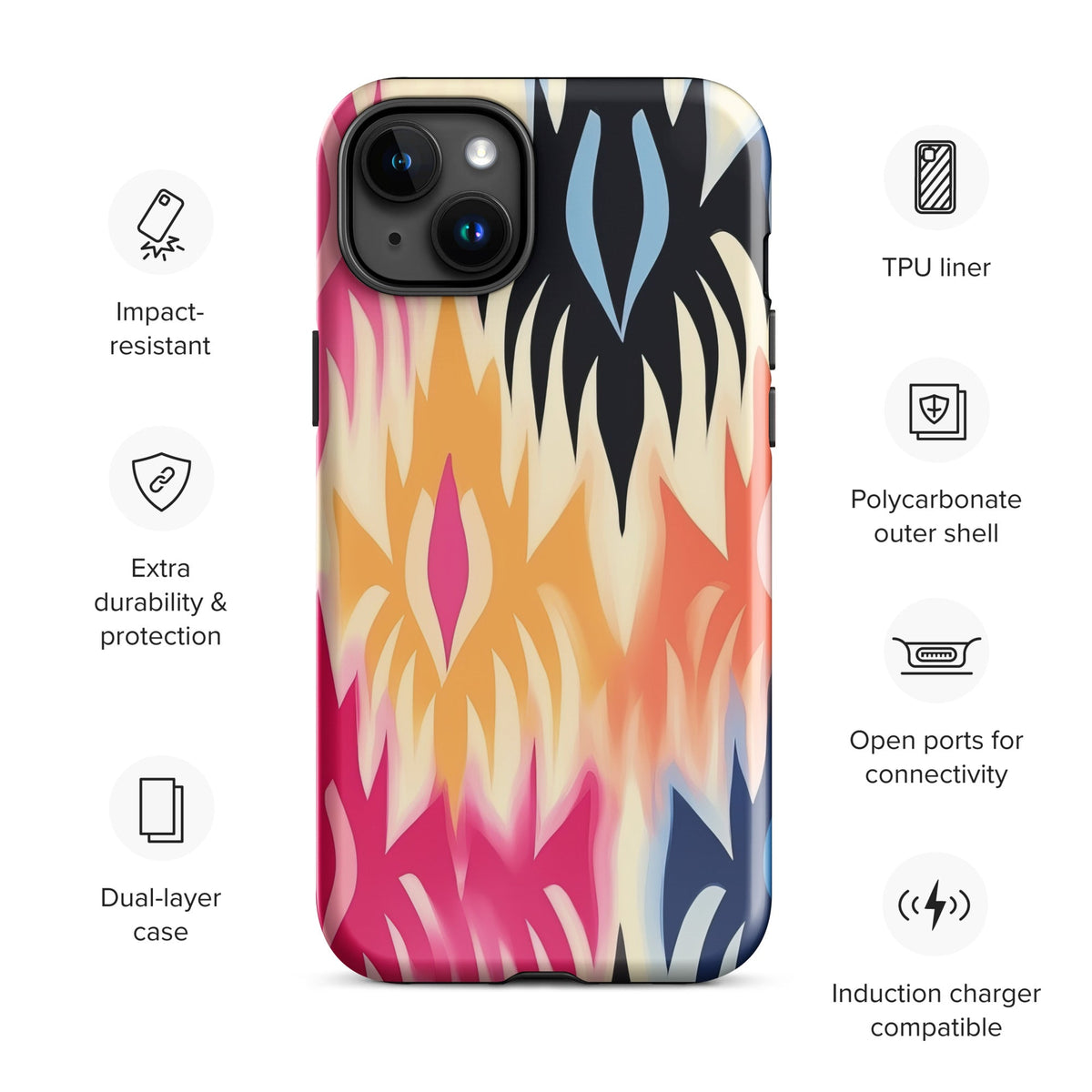 African Print Tough Case for iPhone® Funky African