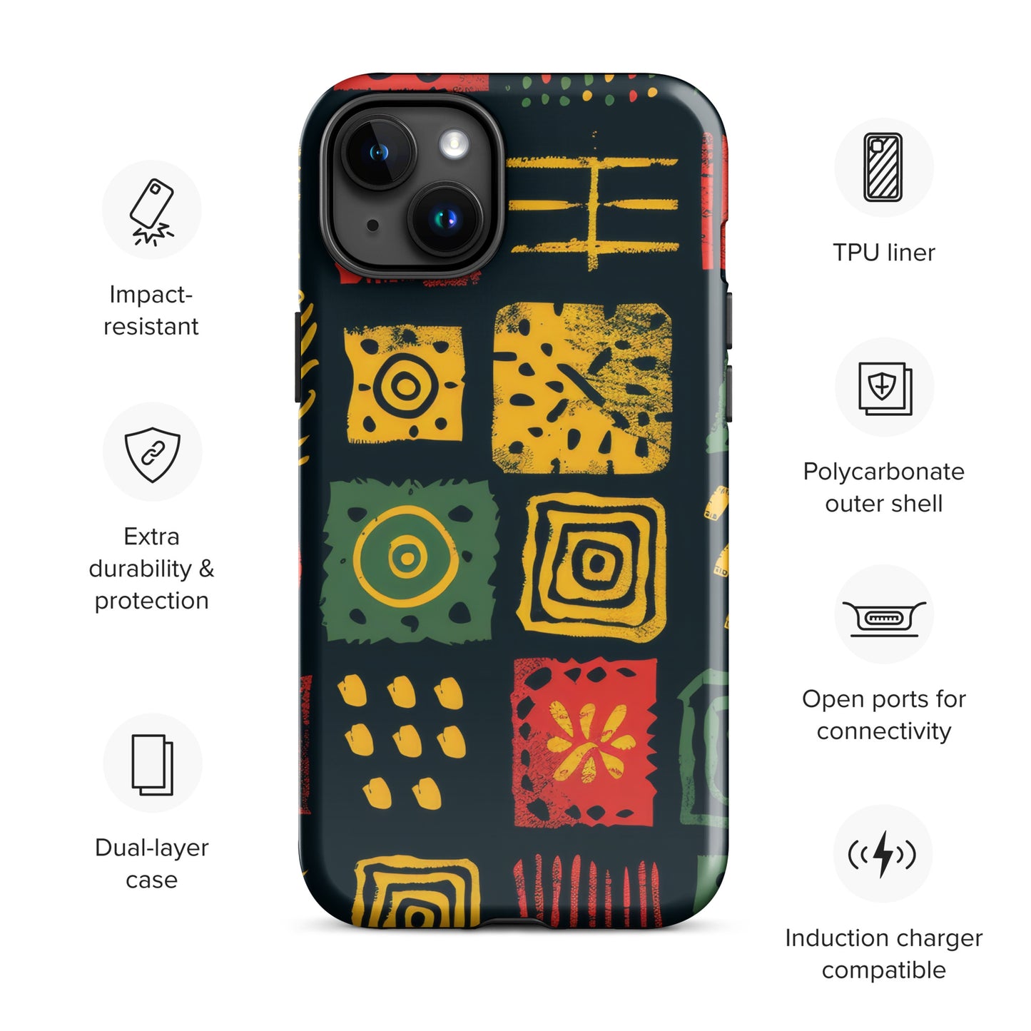 African Print Tough Case for iPhone®