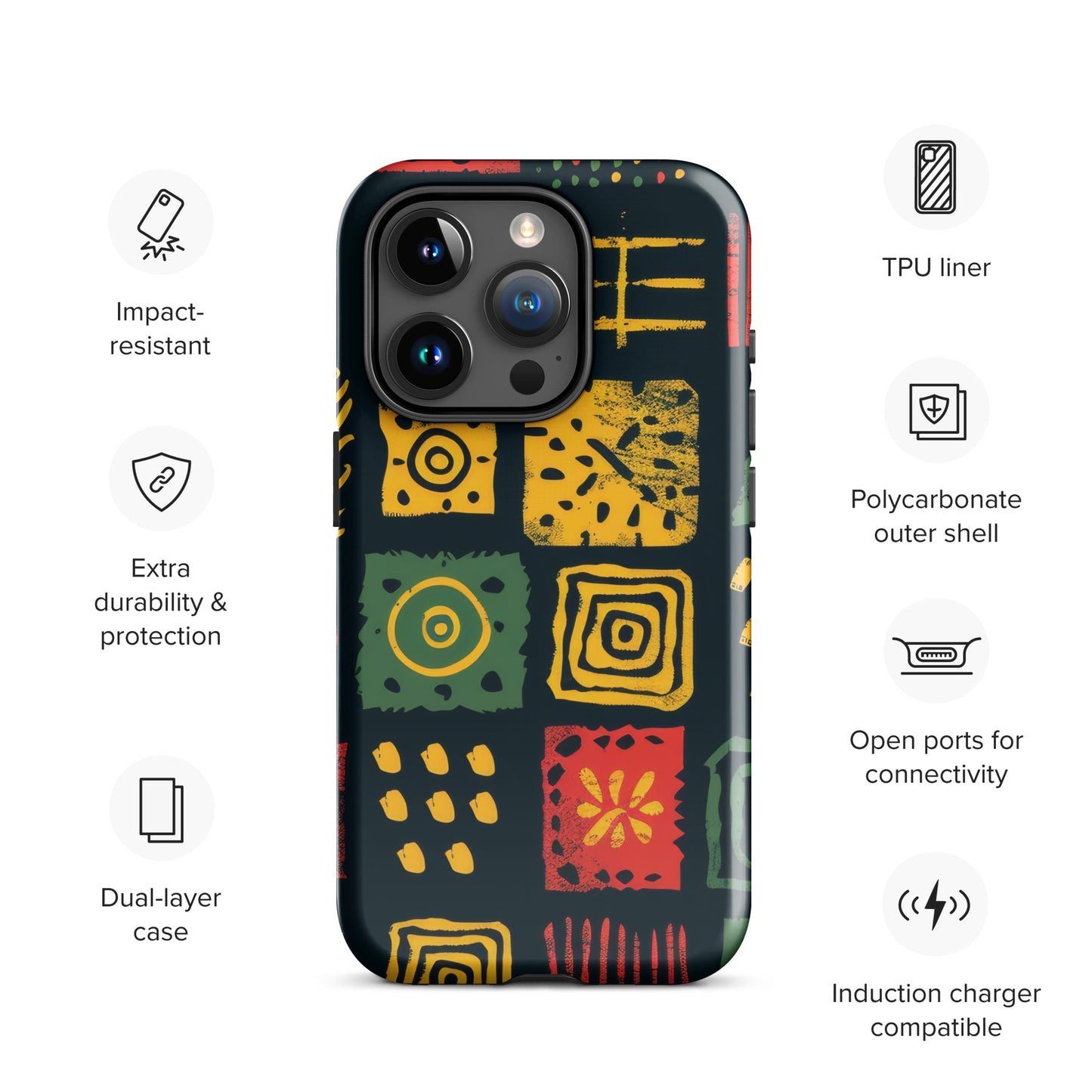 African Print Tough Case for iPhone®