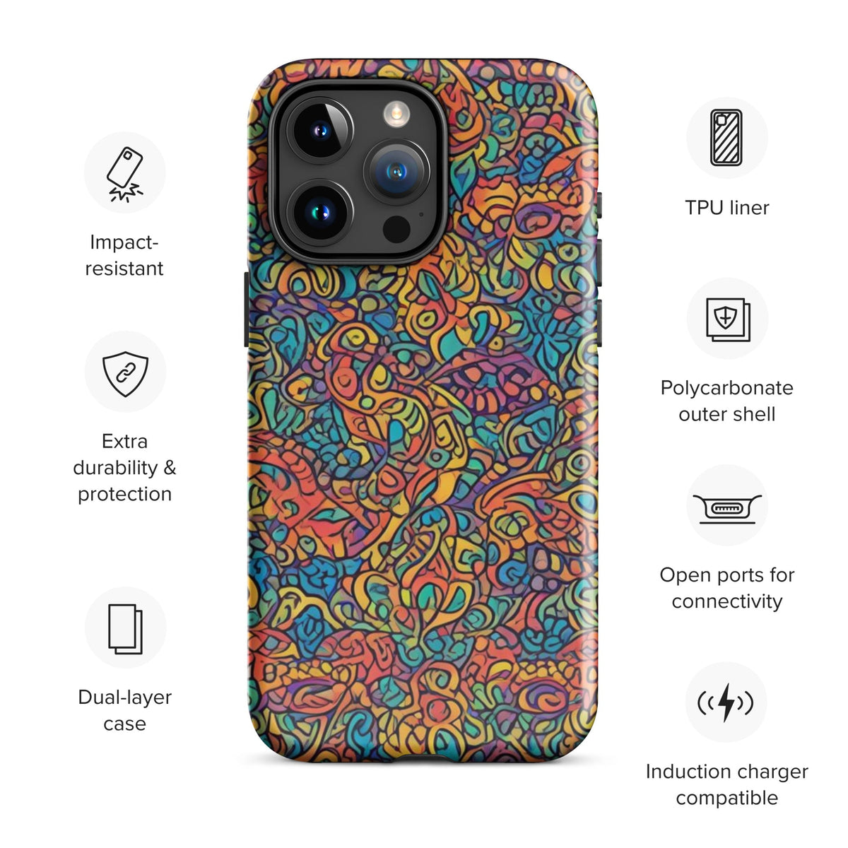 African Print Tough Case for iPhone® Funky African