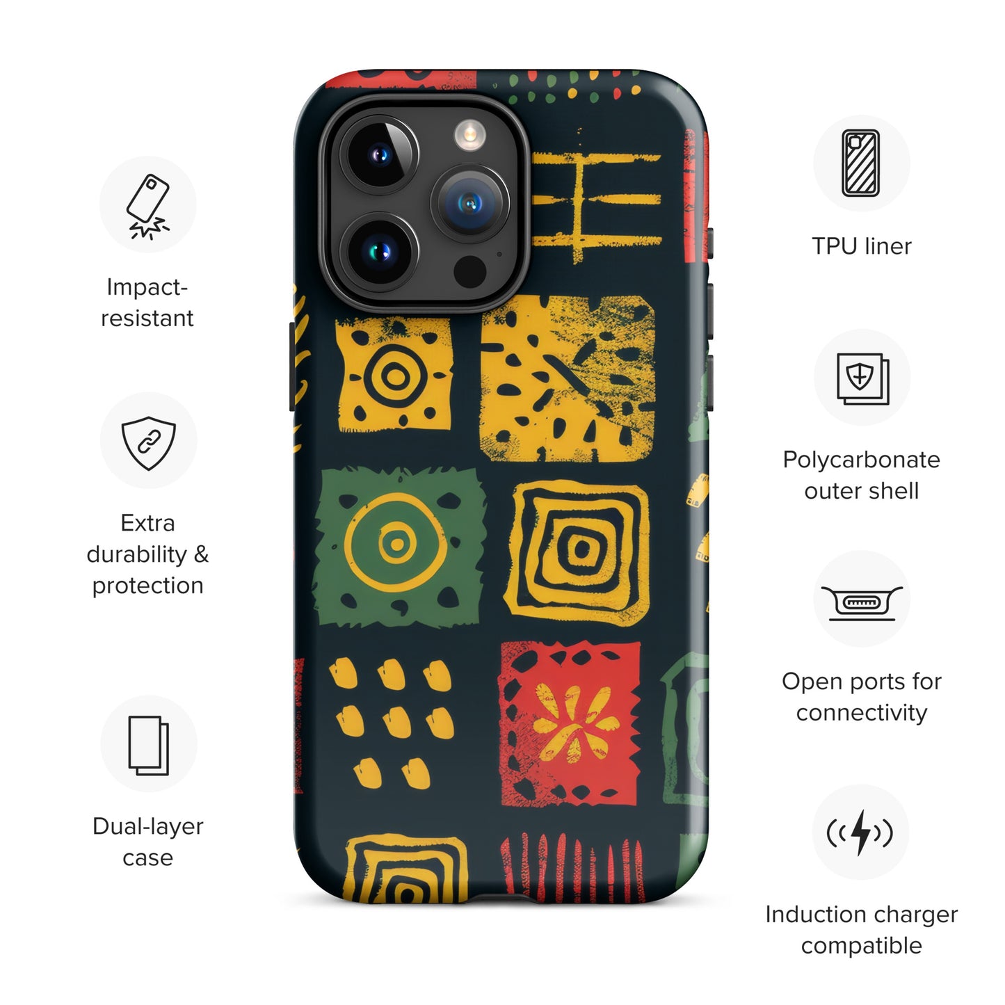 African Print Tough Case for iPhone®