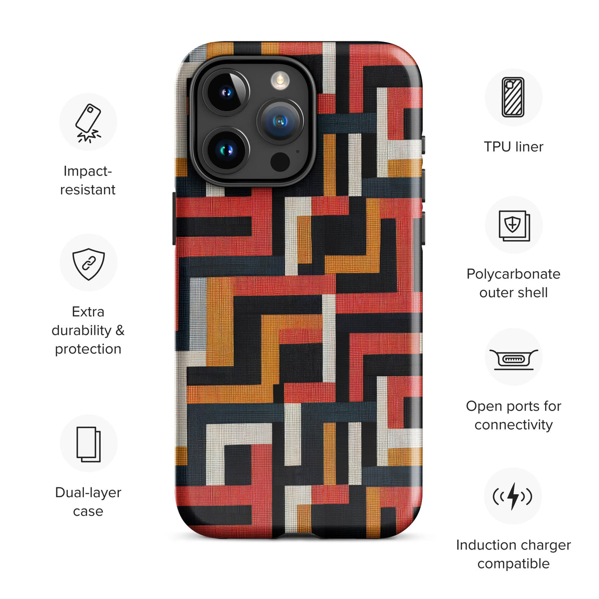African Print Tough Case for iPhone® Funky African