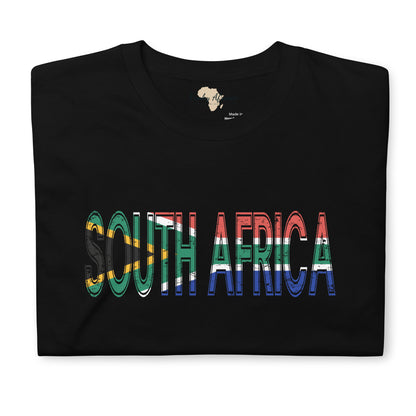 South African flag text Short-Sleeve Unisex T-Shirt