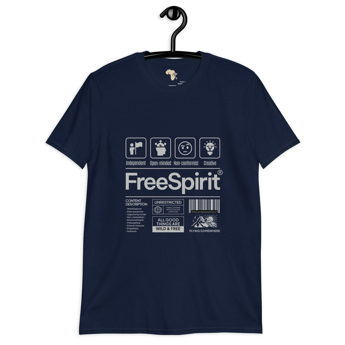 Free spirit unisex tee Funky African