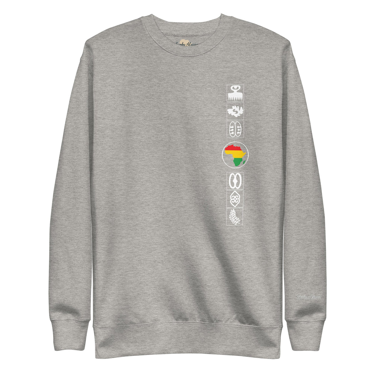 Adinkra Sided Unisex Premium Sweatshirt Funky African
