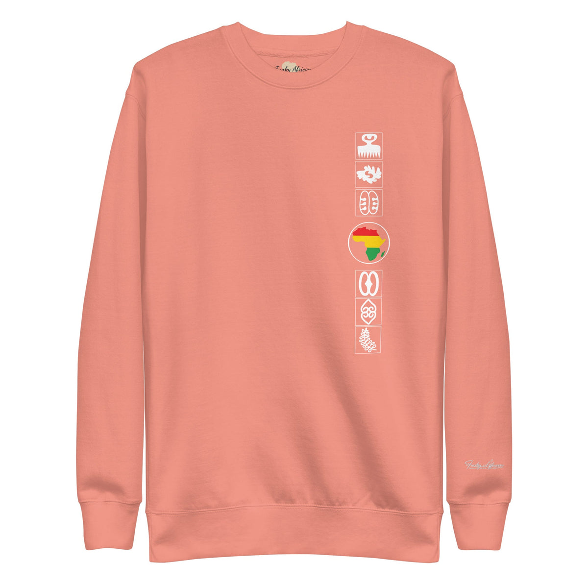 Adinkra Sided Unisex Premium Sweatshirt Funky African
