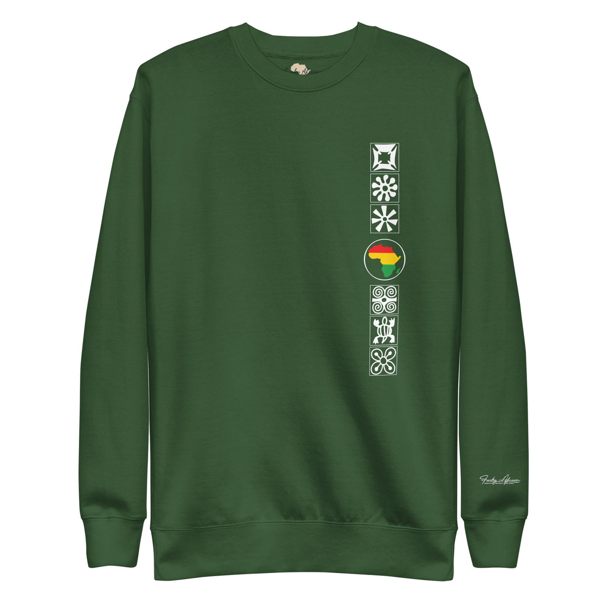 Adinkra Sided Unisex Premium Sweatshirt Funky African