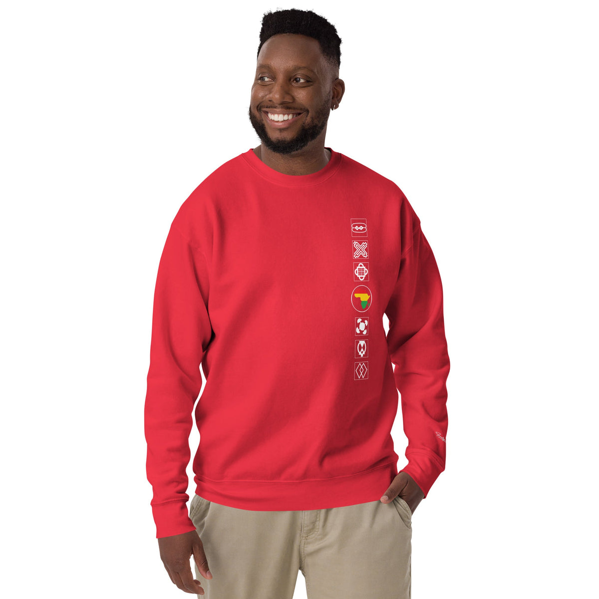 Adinkra Sided Unisex Premium Sweatshirt Funky African