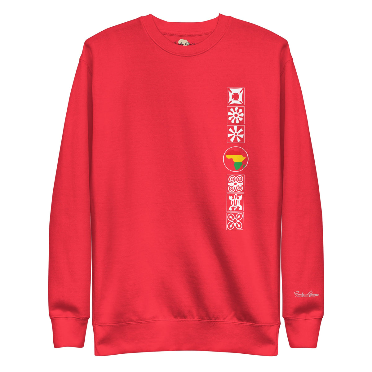 Adinkra Sided Unisex Premium Sweatshirt Funky African