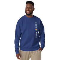 Adinkra Sided Unisex Premium Sweatshirt Funky African
