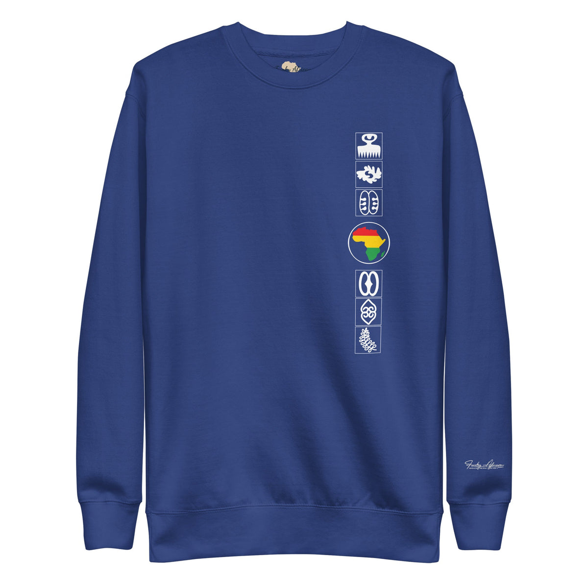 Adinkra Sided Unisex Premium Sweatshirt Funky African