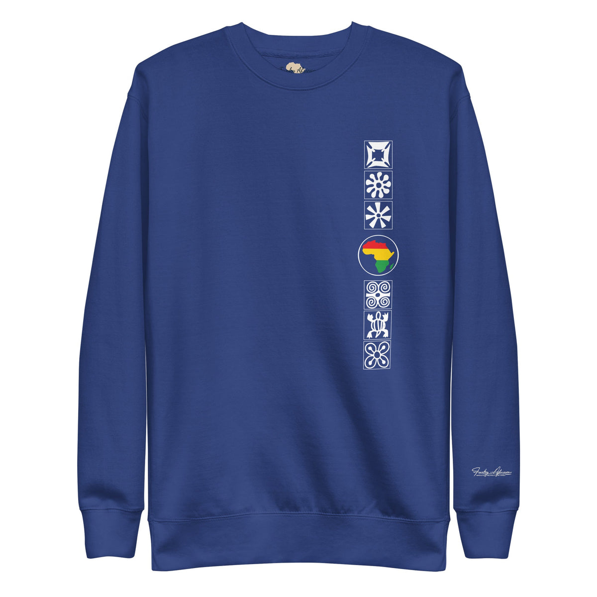 Adinkra Sided Unisex Premium Sweatshirt Funky African