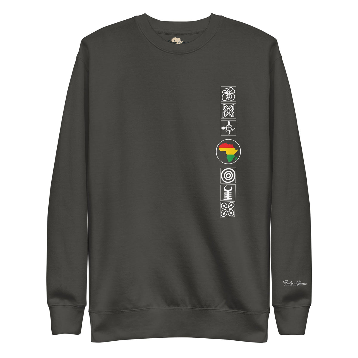 Adinkra Sided Unisex Premium Sweatshirt Funky African
