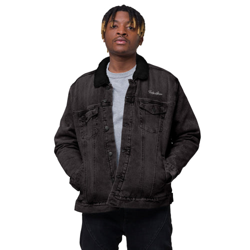 African Jungle Unisex denim sherpa jacket Funky African