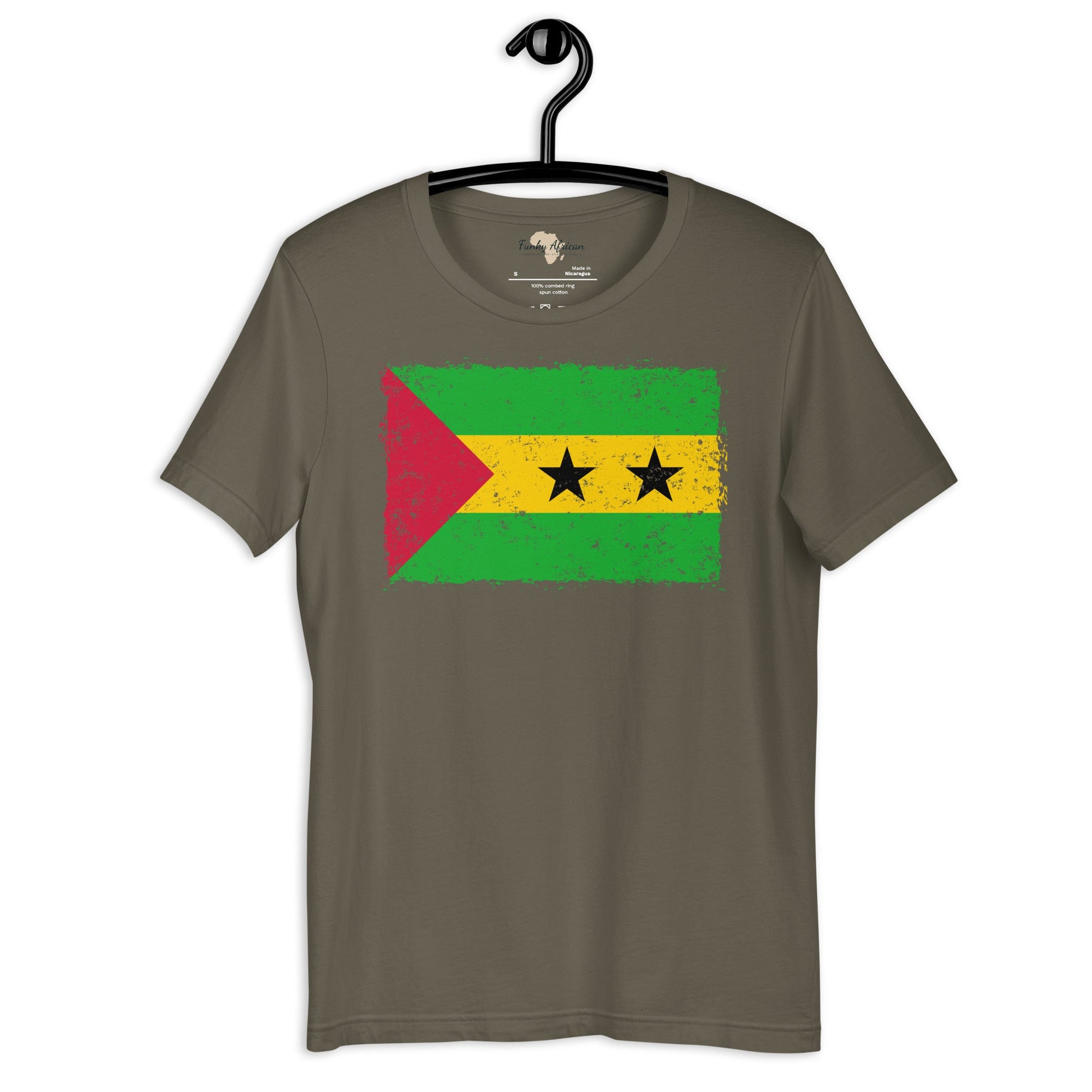São Tomé and Príncipe grunge unisex tee Funky African