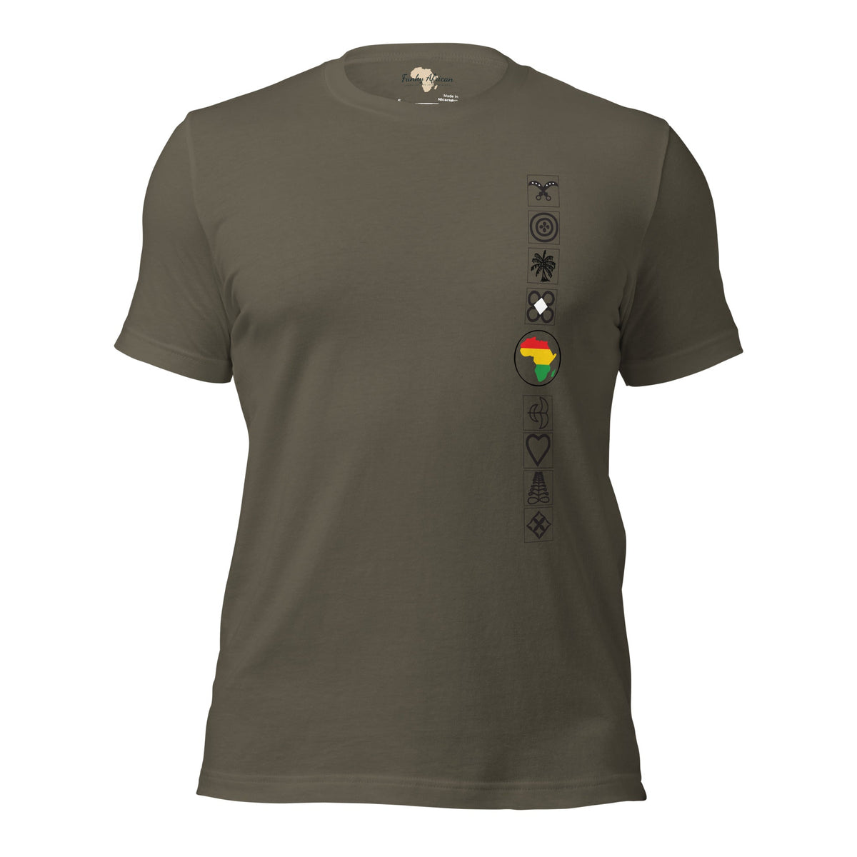 Adinkra Side Unisex t-shirt Funky African