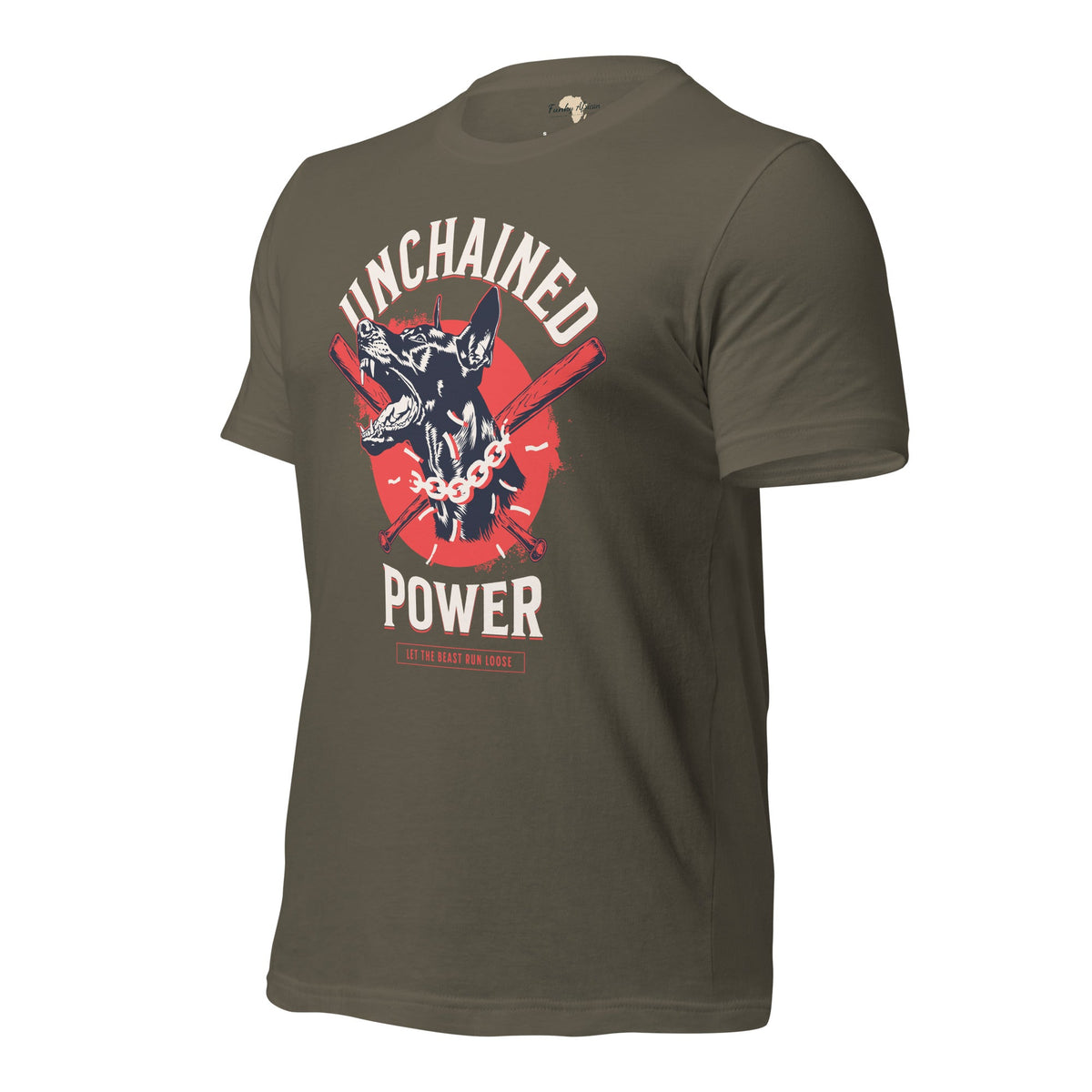 Unchained Power Unisex t-shirt Funky African