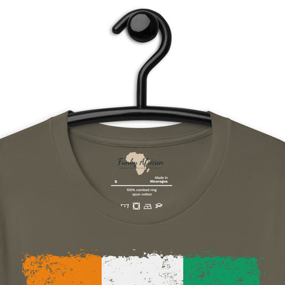 Côte d'Ivoire grunge unisex tee