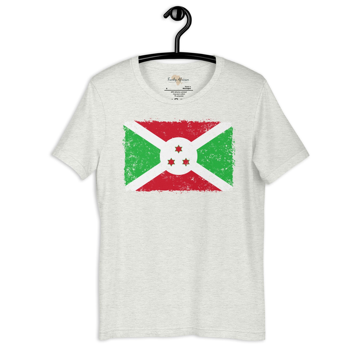 Burundi grunge unisex tee