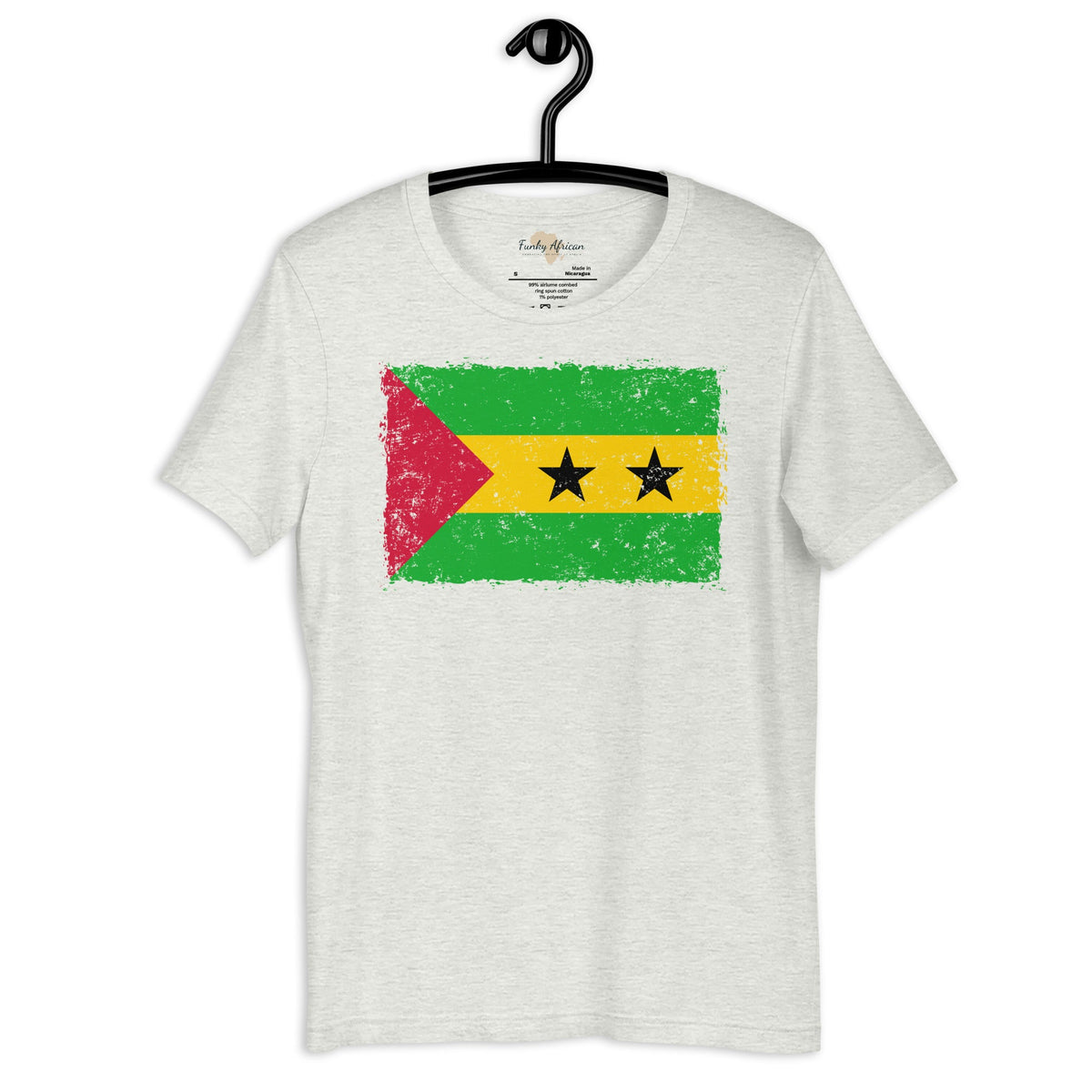 São Tomé and Príncipe grunge unisex tee Funky African