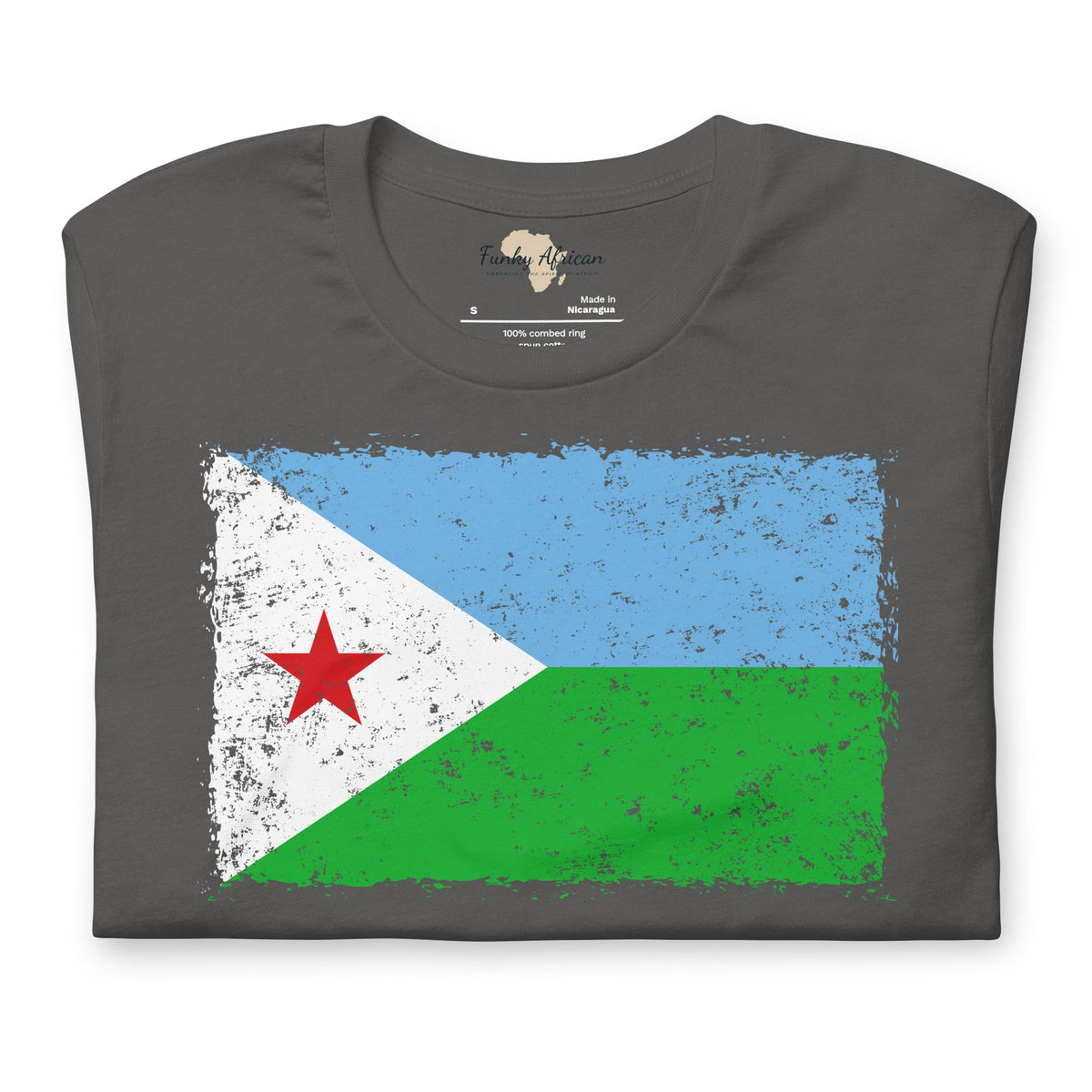 Djibouti grunge unisex tee Funky African