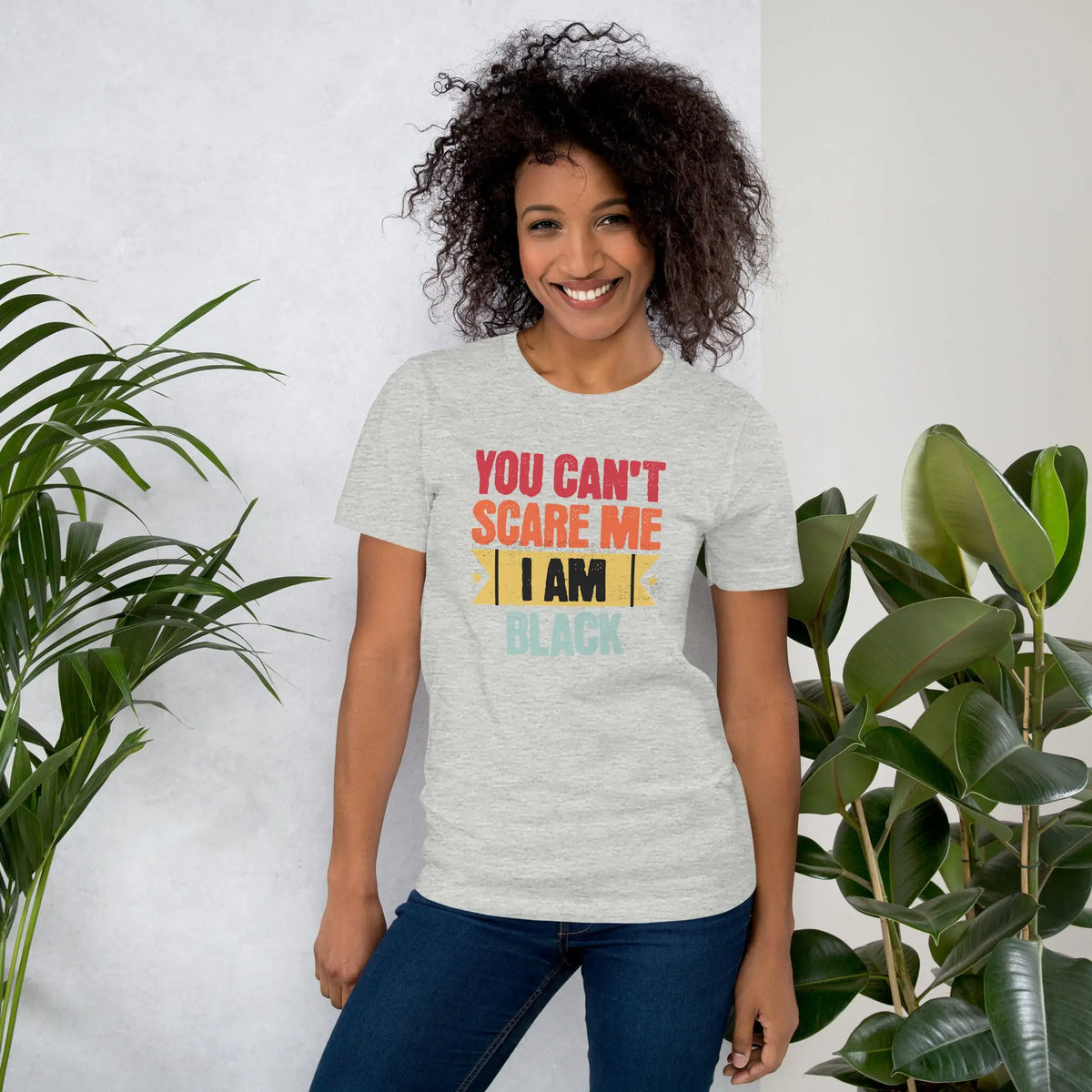 You can't scare me unisex tee Funky African
