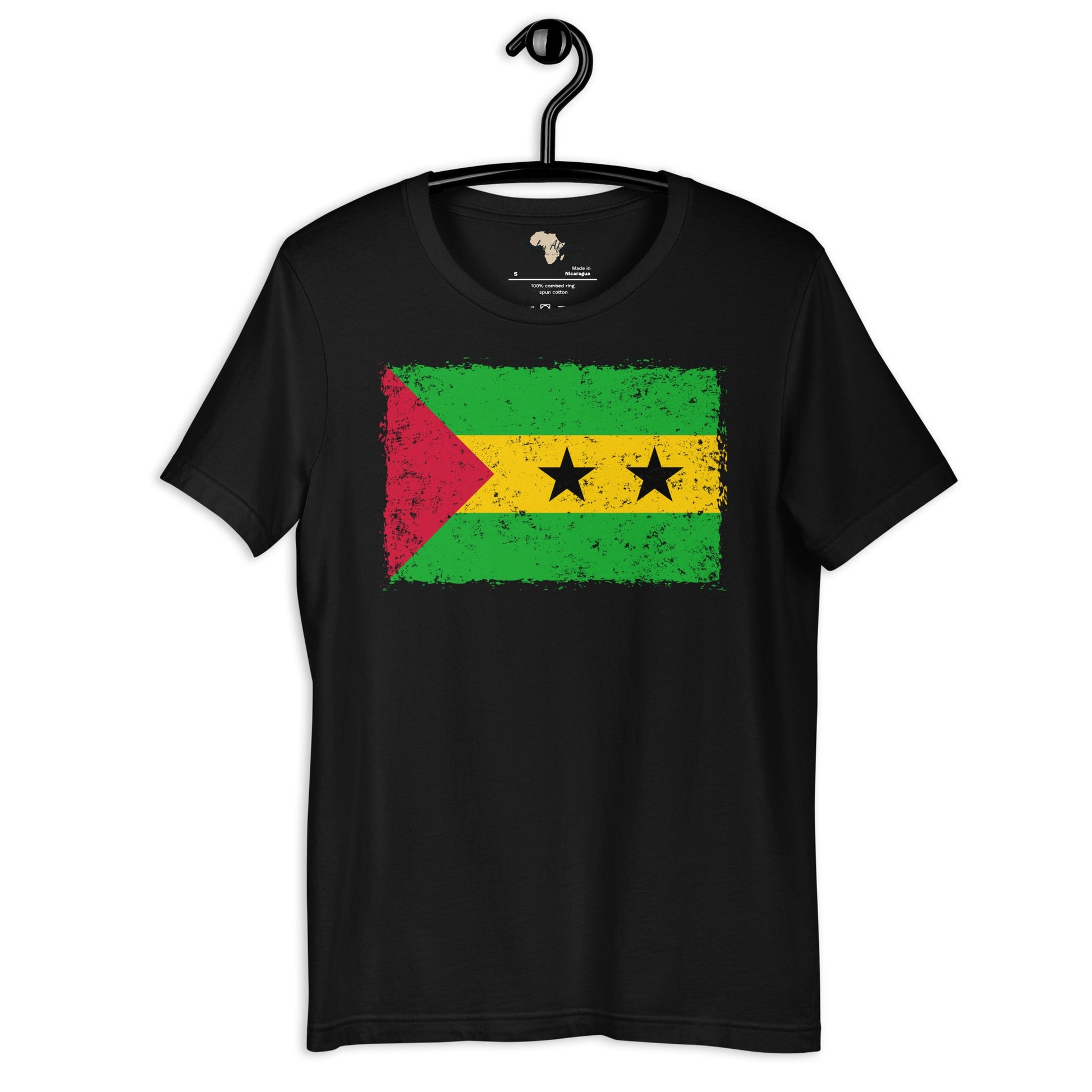 São Tomé and Príncipe grunge unisex tee Funky African